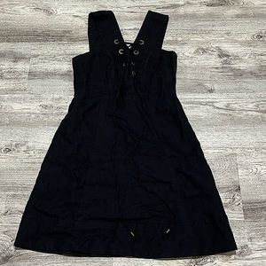 J.Crew Collection Black Lace-Up Dress – Size 4 | Sleeveless Fit & Flare